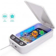 9W Multifunctional UV-C Sterilizer Aromatherapy Box with Wireless Charging Sanitizing Disinfector for Mobile Phones/ Facemasks/ Jewelry